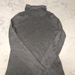 Gray Ribbed Turtleneck Sweater Size 14/16 or Small